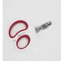 Forbici tagliaunghie di sicurezza per animali con foro tondo per gatti e cani in bianco e rosso - Doppio Foro / Bianco/Rosa Rosso