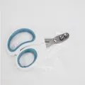 Tagliaunghie professionale per animali con foro di sicurezza, manico bianco-blu - Doppio Foro / Bianco e Blu