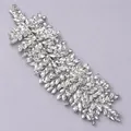 Silver bridal headpiece with shimmering marquise crystals for wedding hair styling - Photography Brilliant Hair Accessory HS-J7342S