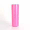 Ζωντανό ροζ ανοξείδωτο ποτήρι 20oz με διαφανές καπάκι για DIY εκτύπωση εξάχνωσης. - 20oz / Ματ βαθύ ροζ