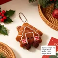 Süßer Lebkuchenhaus-Plüsch-Schlüsselanhänger als festliche Weihnachtsdekoration - Lebkuchenhaus