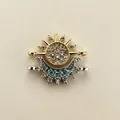 Set di anelli impilabili sole e luna bohémien in oro e argento con strass turchese - Set di bracciali sole e luna (accessori)