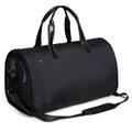 Sac de voyage professionnel convertible noir pour hommes avec bandoulière réglable - Tissu Noir