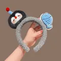 Cute penguin and fish plush headband creative cartoon hair accessories for kids and adults - Penguin and Fish
