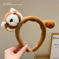 Cute plush red panda headband for costume parties and creative photo props - Raccoon with Tail