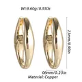Premium lightweight luxury gold geometric copper hoop earrings with a polished finish - Gold Simple Twisted Hoop (YSE046-08)