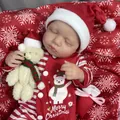 19-inch realistic reborn baby doll Loulou with 3D painted skin in Christmas outfit - Christmas Style (Doll Not Included) / Full Vinyl Body