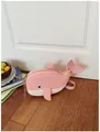 Süße rosa wal-förmige Cartoon-Umhängetasche aus Kunstleder für Damen - Rosa