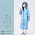 Imperméable en EVA bleu réutilisable pour enfants avec grande capuche et large bord - Les Chapeaux Bleus À Larges Bords Pour Enfants Gardent Leur Visage Au Sec.