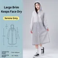 Imperméable épais en EVA pour adultes avec grande visière en variante gris calme - Chapeau Gris Discret Pour Adulte À Large Bord Pour Garder Le Visage Au Sec.