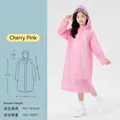 Imperméable EVA rose fleur de cerisier pour enfants, taille adaptée 90-145 cm - Poudre Pour Les Joues Des Enfants Avec Un Large Bord Pour Garder Le Visage Sec