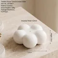 Minimalist white cloud-shaped ceramic flower incense holder for home meditation - Milk White Flower Style (XC1058-1) / Cream