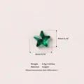 Green crystal star charm accessory for locket necklaces measuring 4mm across - Star Shaped Accessory / 1 Piece / Cyan