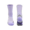 Professional purple thick towel bottom basketball crew socks for athletic performance - Ycia3370 Light Purple / One Size