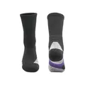 High-top basketball socks with thickened towel bottom in black and purple details - Ycia3370 Black / One Size