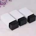 Elegantes Manschettenknopf-Geschenkbox aus schwarzem Kunstleder mit weißer Außenhülle - 8*4*2.5 / Schwarz