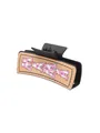 Pince à cheveux de style western Mama avec détail de patch en cuir à motifs roses. - Style à Motif de Lettres MAMA (90110)