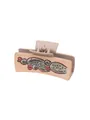 Pince à cheveux style western avec motif cactus en cuir beige pour accessoire femme - Style à Motif de Cactus Orange (90080)
