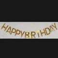Glänzendes goldfarbenes Happy Birthday Banner für Party- und Geburtstagsfeiern Dekorationen. - Massives Gold