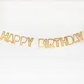Glitzernde goldene Happy Birthday Girlande für Party-Dekoration und Foto-Requisiten - Glitzer/Gold
