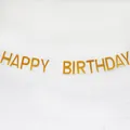 Goldene Glitzer Happy Birthday Girlande Dekoration für Kinder- und Erwachsenengeburtstage - Glitzer Massiv/Gold