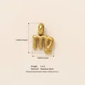Gold-tone stainless steel Virgo zodiac charm pendant for DIY necklace making projects - Virgo Zodiac Pendant