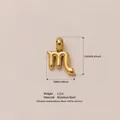 Detailed Scorpio zodiac pendant charm in gold-plated stainless steel for DIY jewelry making - Scorpio Zodiac Pendant