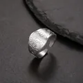 Vintage stainless steel tree of life adjustable ring in silver finish - Open Adjustable (Steel Color) / Steel