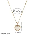 Goldene Halskette mit Herzanhänger aus Glas, inklusive Maße 1,8x2,6cm und Gewicht 8,5g - Herzförmige Halskette - Accessoires (diamantverschluss) Nicht Im Lieferumfang Enthalten.