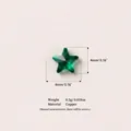 Kleiner 4mm grüner sternförmiger facettierter Kristall für DIY Geburtsstein Schmuckherstellung - Cyan (Nur Anhänger)
