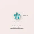 Kleine blaue Glassternperle für DIY-Schmuckherstellung, 4mm Größe und Gewicht Details - Hellblau (Nur Anhänger)