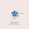 Winziger blauer sternförmiger Anhänger, 4 mm groß, aus Kupfer für DIY-Schmuck - Dunkelblau (Nur Anhänger)