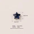 Kleine dunkelblaue sternförmige Kupferperle für DIY Schmuckherstellung Zubehör 4mm Größe - Hellviolett (Nur Anhänger)