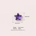 Kleiner lila sternförmiger Glasperlen-Schmuckanhänger mit detaillierten 4 mm Maßangaben - Blassviolett (Nur Anhänger)