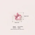 Miniatur pinker sternförmiger Kupfer-Anhänger für DIY-Schmuck, 4mm Detailansicht. - Hellrosa (Nur Anhänger)