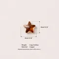 Kleiner brauner sternförmiger Kupferanhänger für DIY-Schmuck, 4mm Größe Ansicht - Braun (Nur Anhänger)