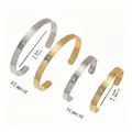 Bracelets joncs en acier pour enfants or et argent avec guide des tailles détaillé - Style pour 6-12 Ans / Argent