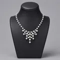 Elegante weiße Perlenkette für Braut Hochzeit Bankett Luxus Schmuck für Damen - Vielseitiges Perlen Schmuckset (NS-J6457)