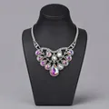 Exquisite High-End Brauthalskette mit irisierenden AB-Kristallen in Tropfenform - AB Strass Luxus Schmuckset (NS-J6375)