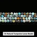 Perles de turquoise naturelle grade 1A pour création de bijoux DIY - Perles de turquoise naturelle 1A / 3mm/Env. 108pcs