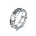 Vintage Viking rune ring van titanium staal met levensboom en Keltische knoop details - 7# / Staalkleur