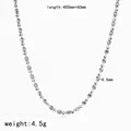 18K gold plated silver necklace chain with 4.5mm faceted beads for DIY jewelry accessories - Textured Chain TN5013-S