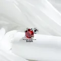 6mm red zircon dragon claw stud earring made of titanium steel for piercings - 6mm Red Dragon Claw Style (A1549-3) / Single Piece