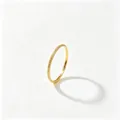 Minimalist frosted stardust titanium steel ring in gold finish with elegant shadow - Size 5 / 1mm / Gold