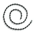 Detailansicht der schwarzen Zirkon-Tennis-Halskette mit Pflaumenblüten für Hip-Hop-Mode - 9-Zoll-Armband (Ca. 23cm) / Schwarz
