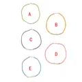 Set of handmade colorful beaded choker necklaces with natural freshwater pearl accents for women - Necklace 38B (38+5cm)