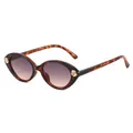 Lunettes de soleil élégantes pour enfants avec monture écaille et fleurs dorées - Standard / Standard (incl. TVA 13 %) monture écaille verres gris-rose