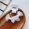 8-Elastico per capelli con fiocco in organza