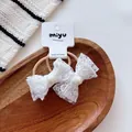 6-Elastico per capelli con fiocco in pizzo