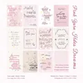 Vintage style embossed pink decorative memo paper set for scrapbooking and journaling - Pink Veil Dream (Starry Dreams) / 30 Sheets